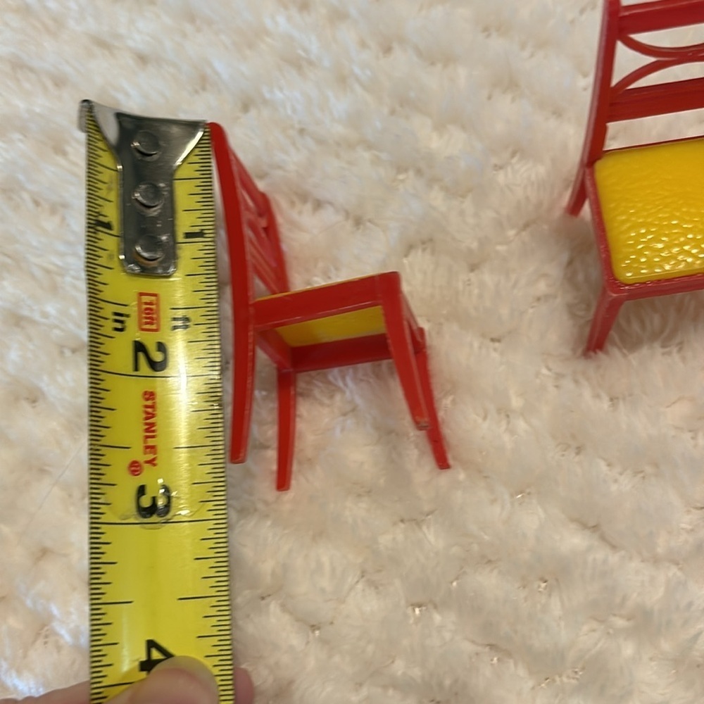 Vintage Dollhouse Furniture 4 Chairs - Picture 6 of 9